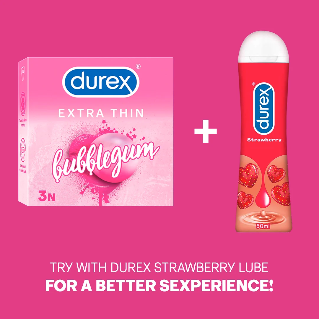 Durex Extra Thin Bubblegum Flavoured - 3 Condoms - Image 6