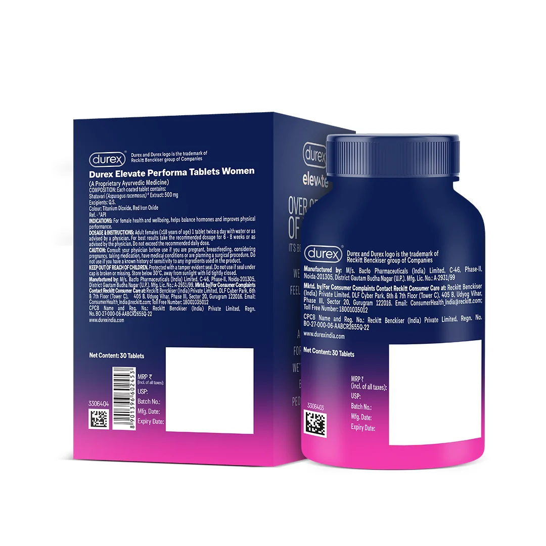 Durex Elevate Tablets for Women | Shatavari - Image 6