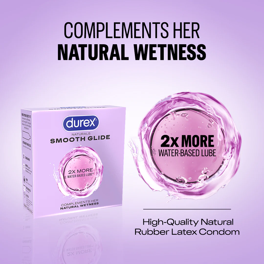 Durex Naturals Smooth Glide - 3 Condoms - Image 2